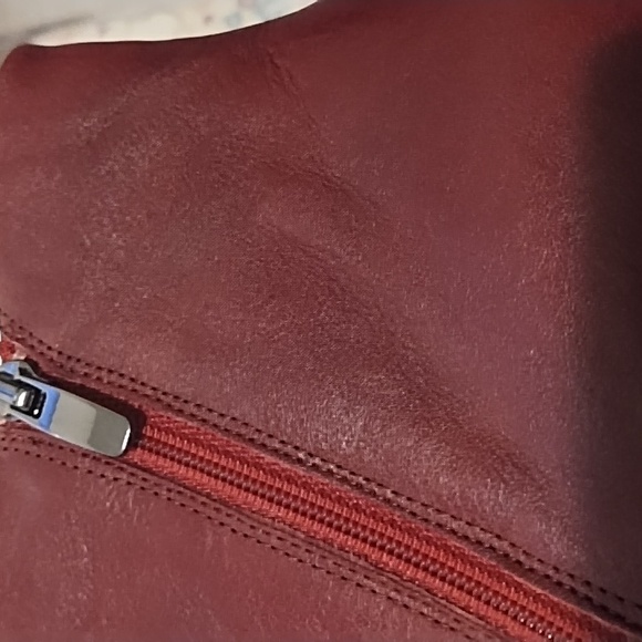 Ecco women's square toe ankle boots size 41(10-10.5) burgundy new - Picture 8 of 12